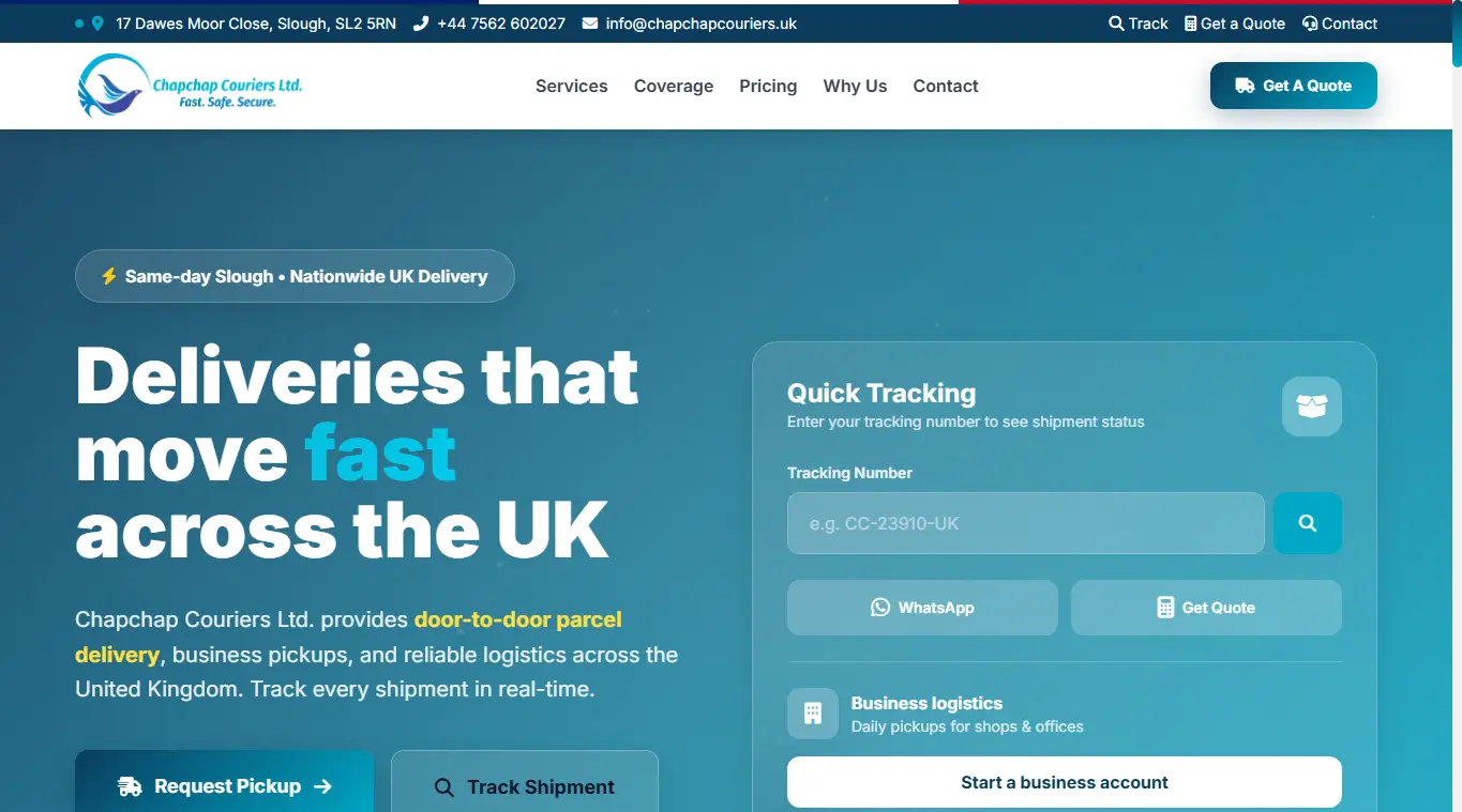 Chapchap Couriers - UK courier platform