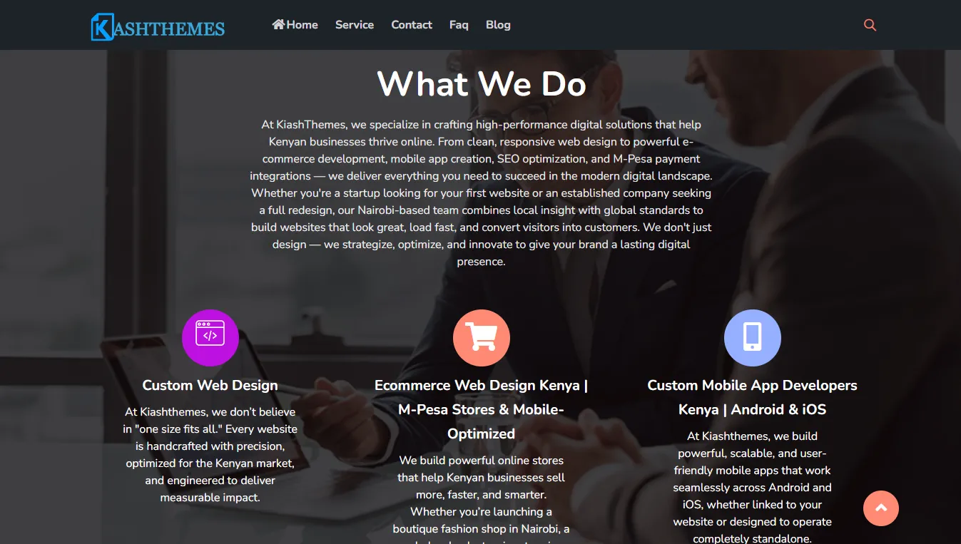 Kiash Themes account dashboard